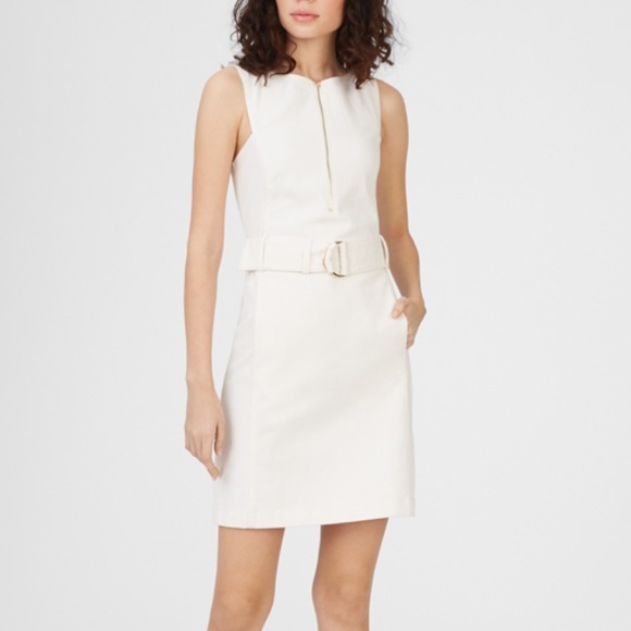 NWT Club Monaco off white denim dress, size 8 - Picture 1 of 2